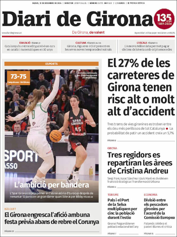 Portada de Diari de Girona (Spain)