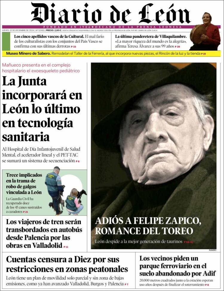 Portada de Diario de León (Spain)
