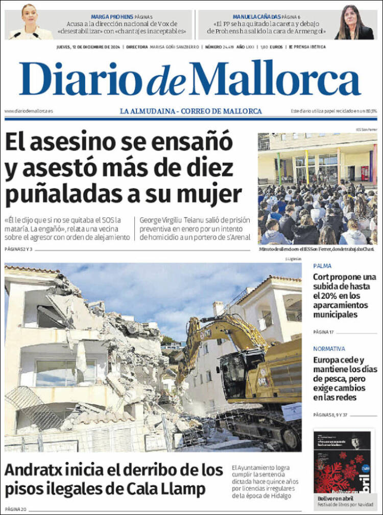 Portada de Diario de Mallorca (Spain)