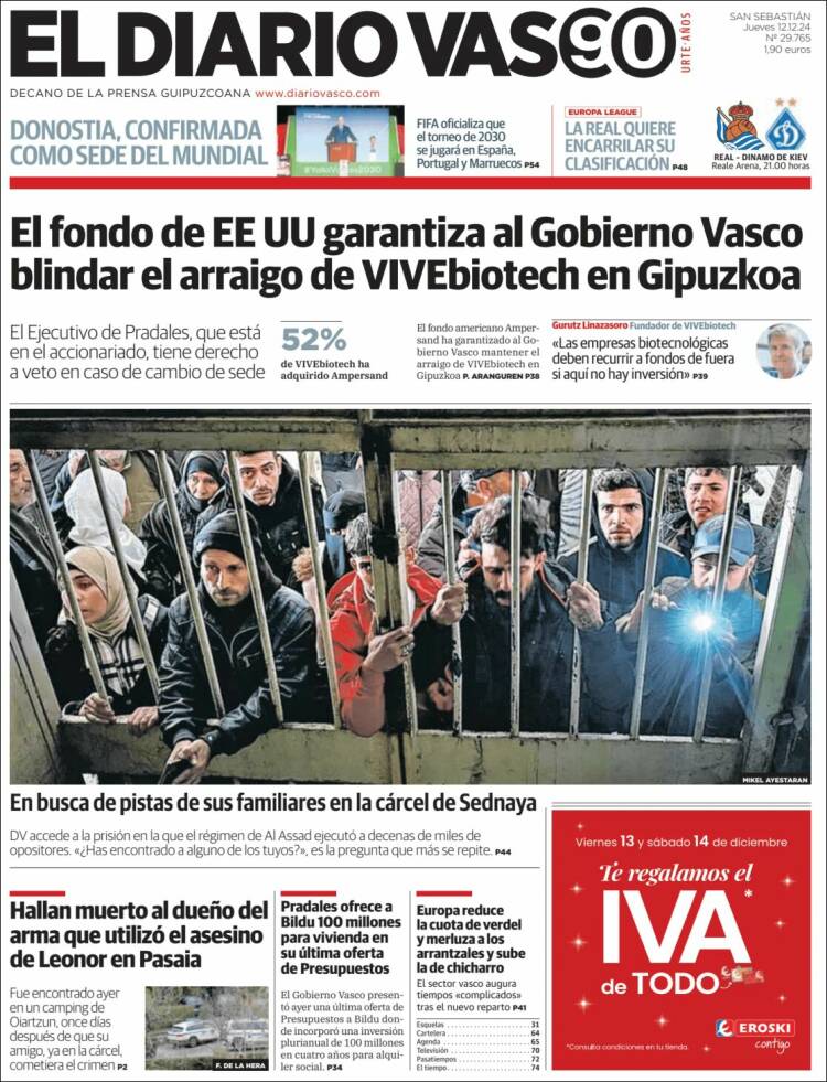 Portada de Diario Vasco (Spain)