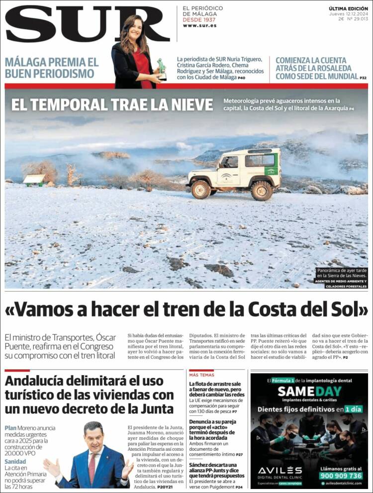 Portada de Diario el Sur (Spain)
