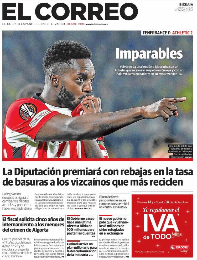 Portada de El Correo (Spain)