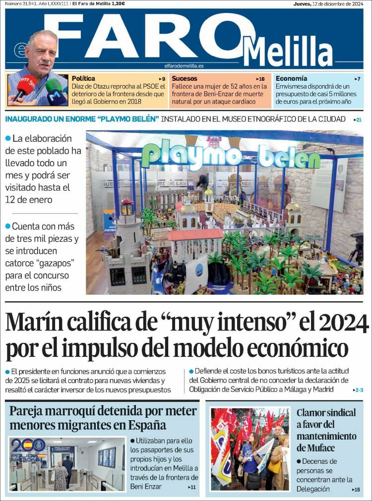 Portada de El Faro de Melilla (Spain)