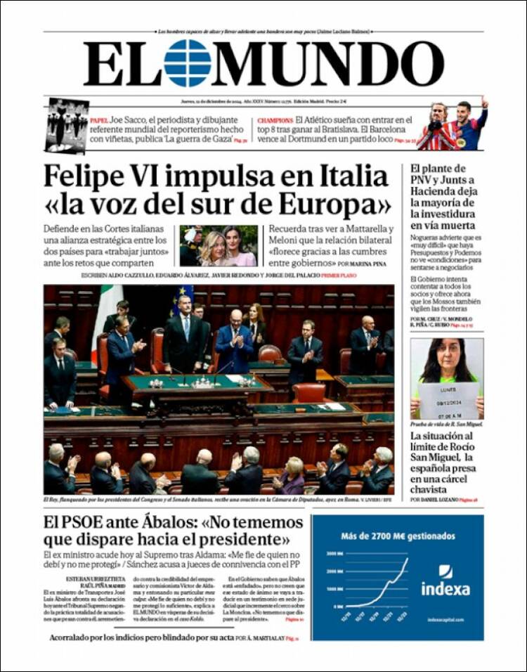 Portada de El Mundo (Spain)