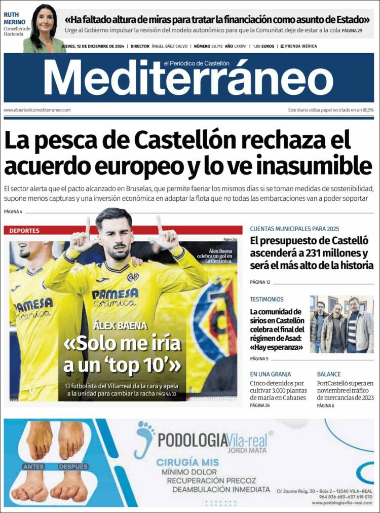 Portada de El Periódico Mediterraneo (Spain)