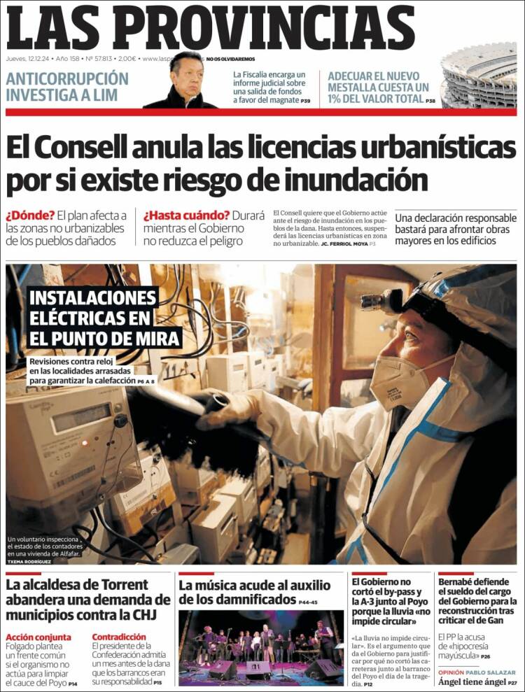 Portada de Las Provincias (Spain)