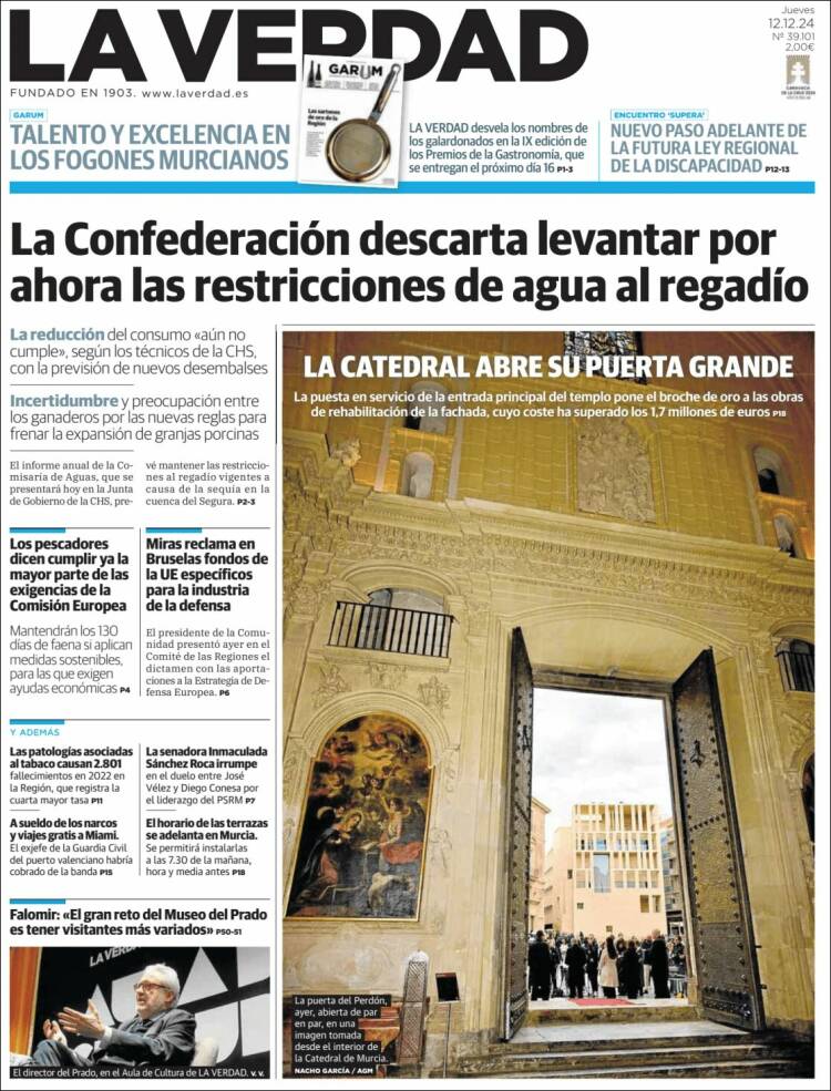 Portada de La Verdad de Murcia (Spain)