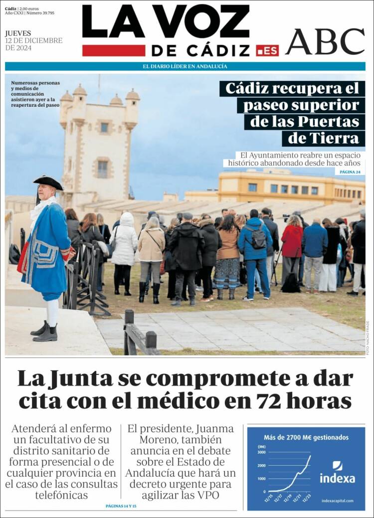 Portada de La Voz de Cádiz (Spain)