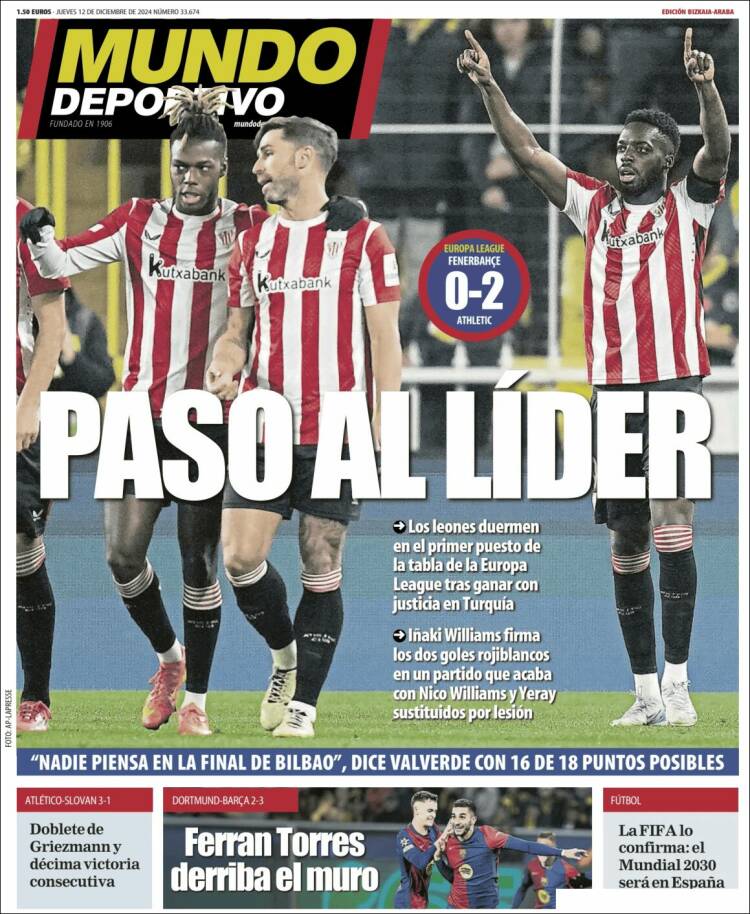 Portada de Mundo Deportivo Bizkaia (Spain)