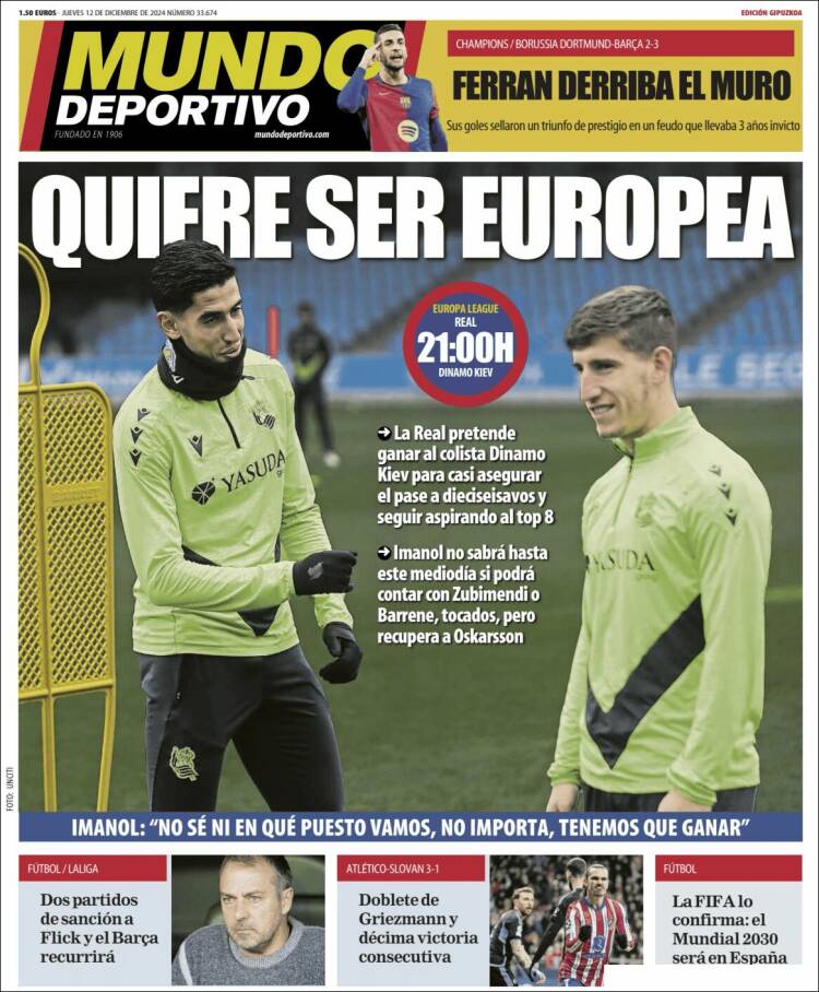Portada de Mundo Deportivo Gipuzkoa (Spain)