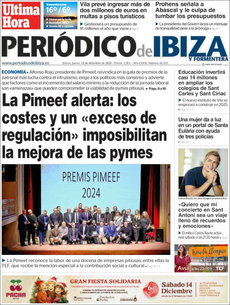 Portada de Periódico de Ibiza (Spain)