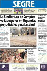 Portada de Segre  (Spain)