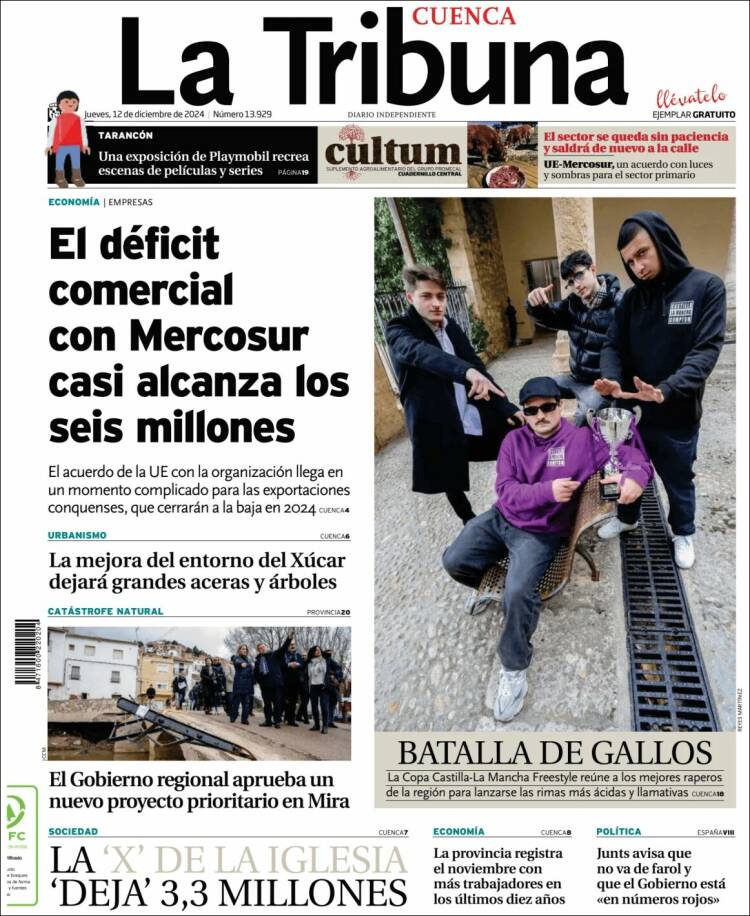 Portada de La Tribuna de Cuenca (Spain)