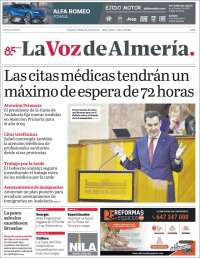 Portada de La Voz de Almería (Spain)