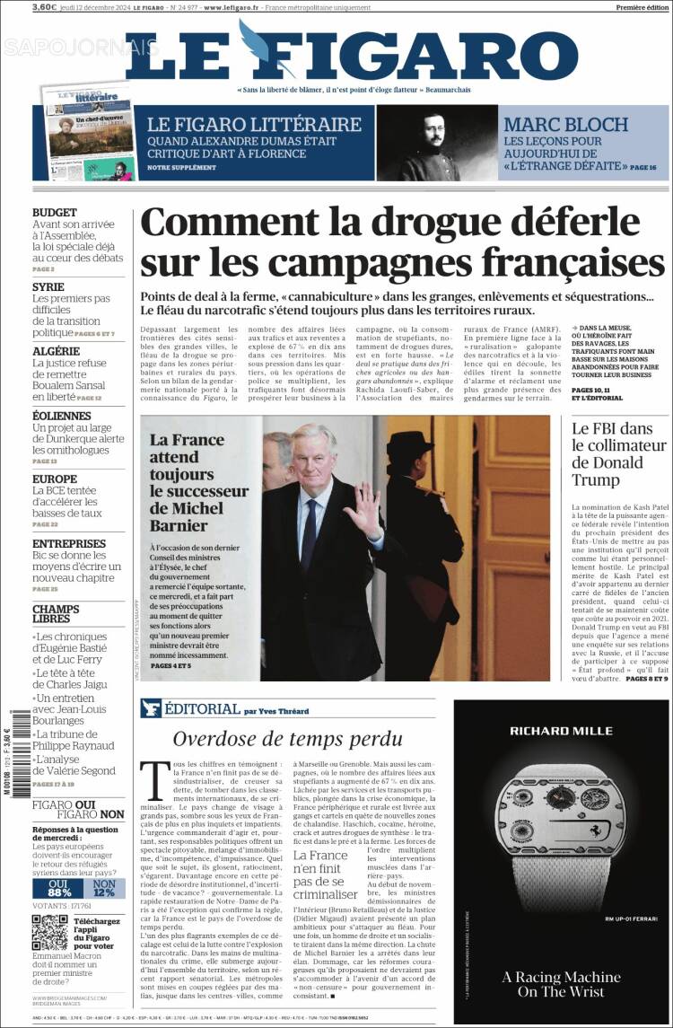 Portada de Le Figaro (France)