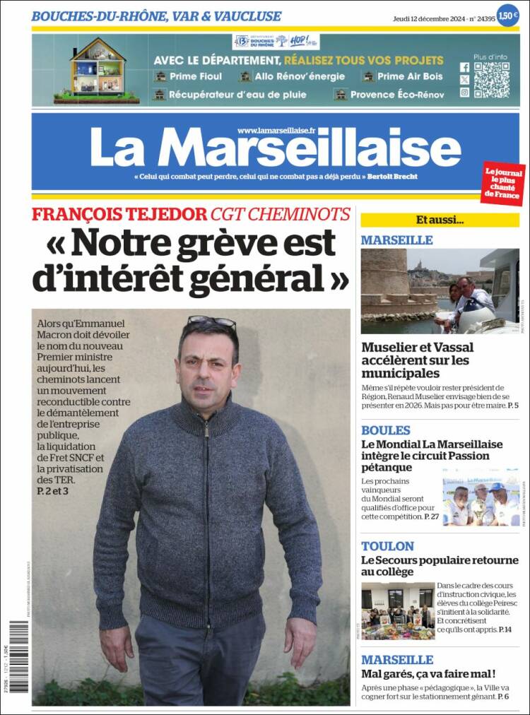 Portada de La Marseillaise (France)