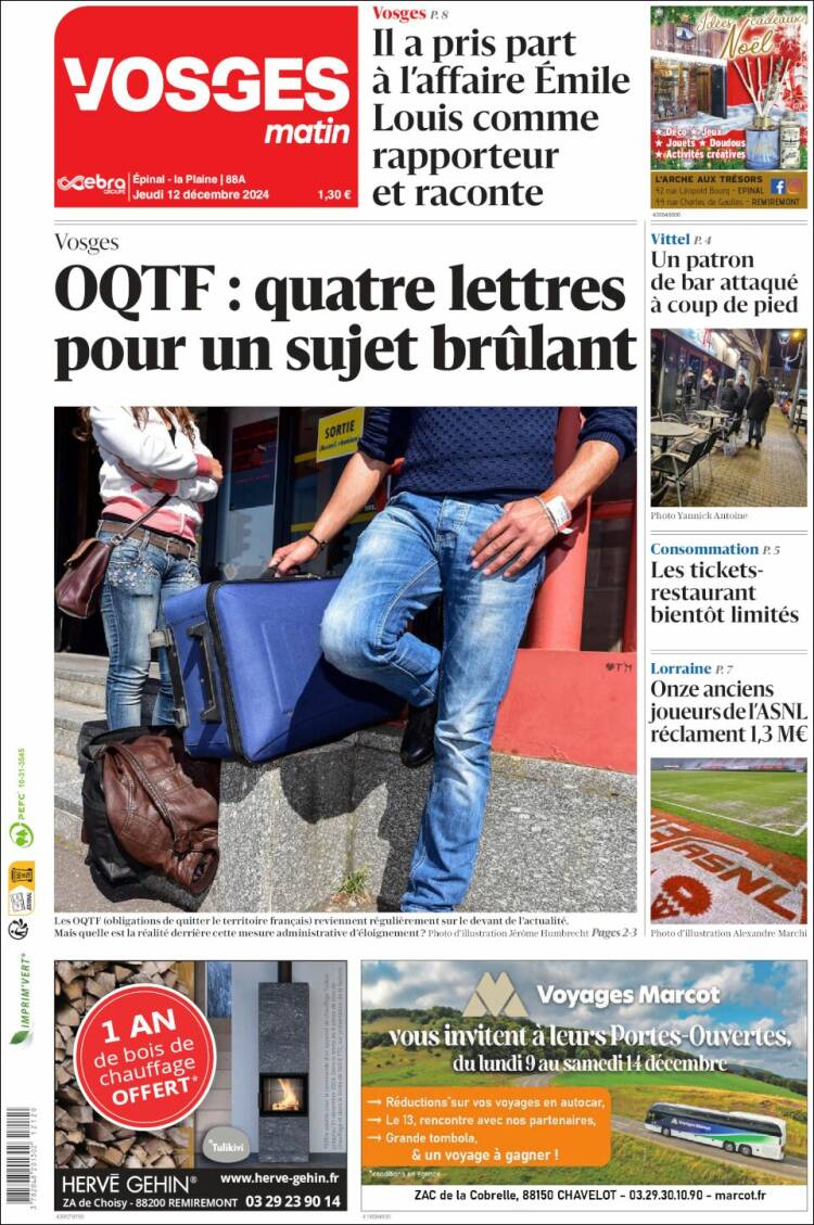 Portada de Vosges Matin (France)