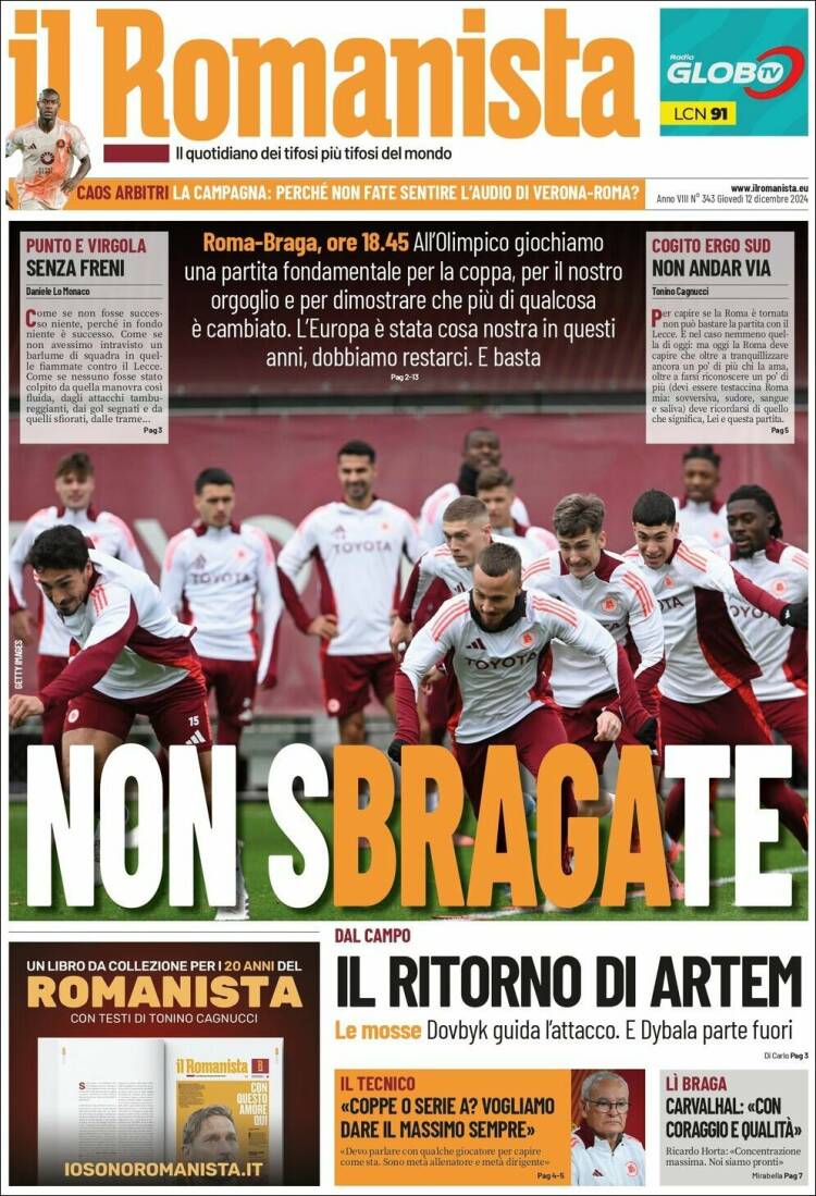 Portada de Romanista (Italy)