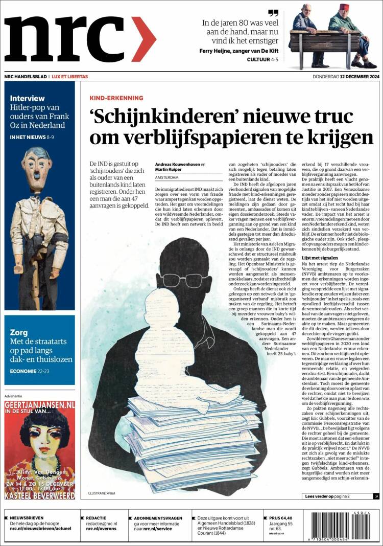 Portada de NRC Handelsblad (Netherlands)