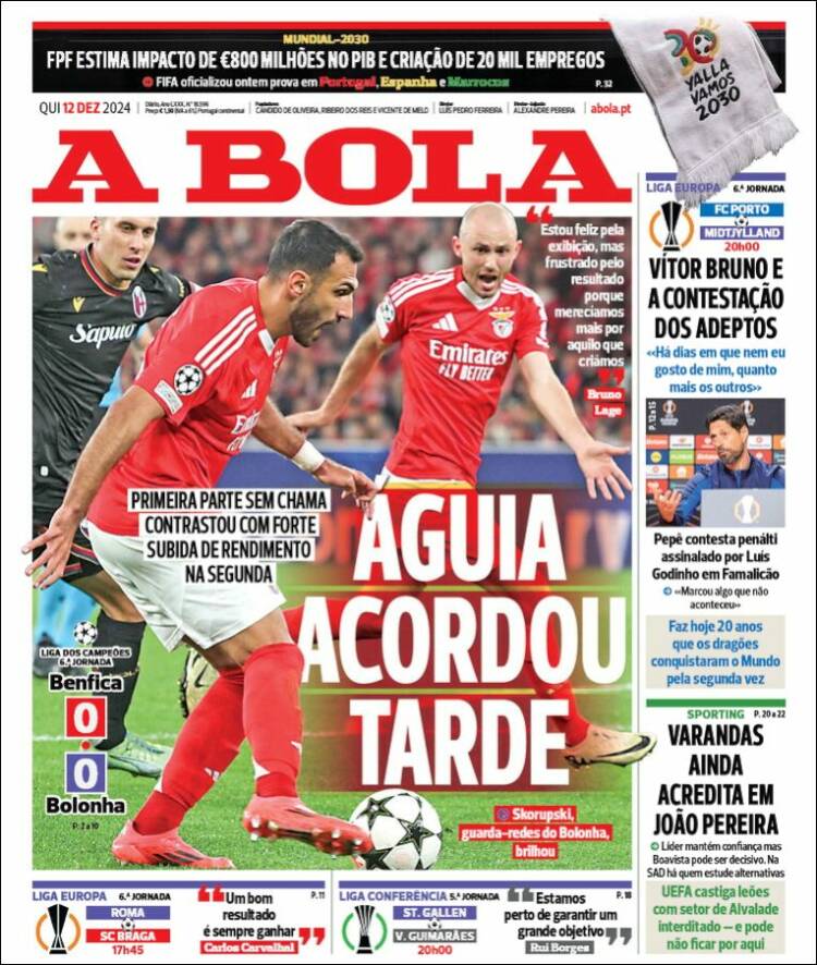 Portada de A Bola (Portugal)