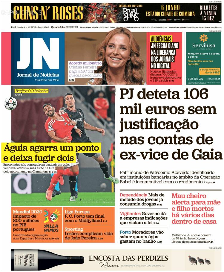 Portada de Jornal de Notícias (Portugal)
