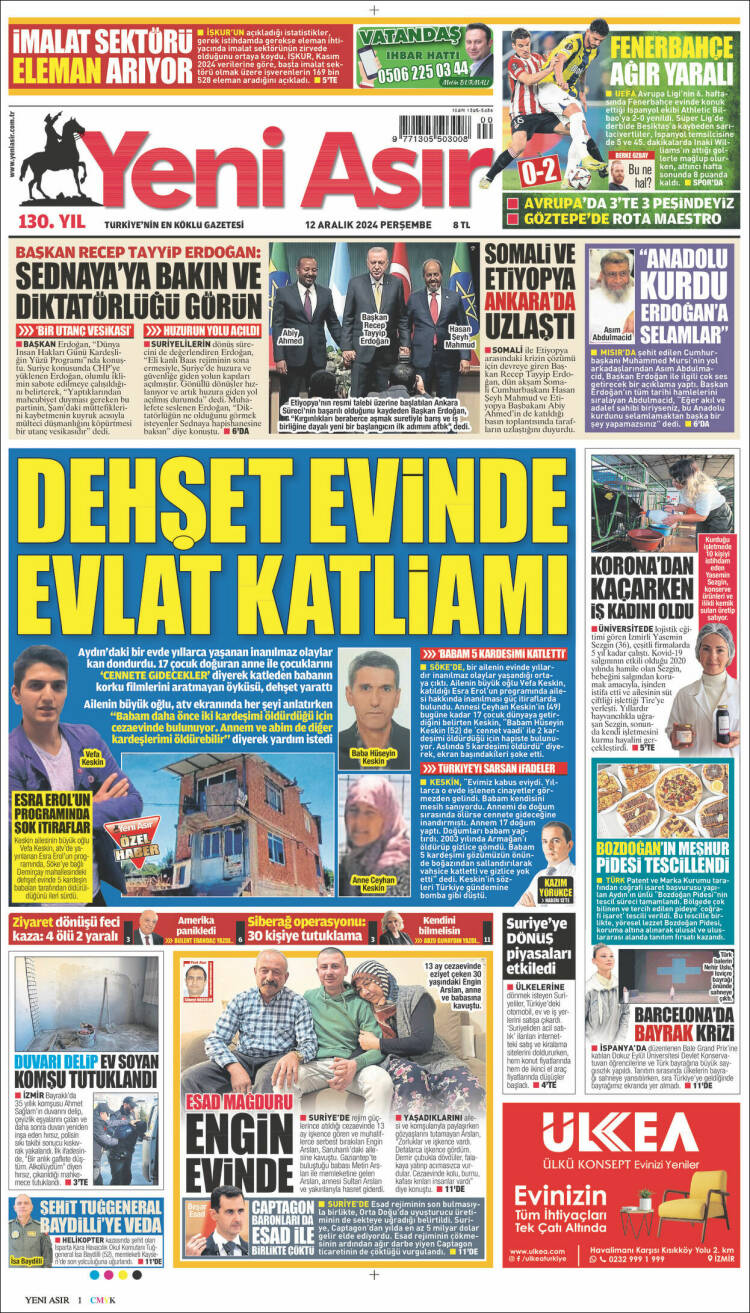 Portada de Yeni Asır (Turkey)