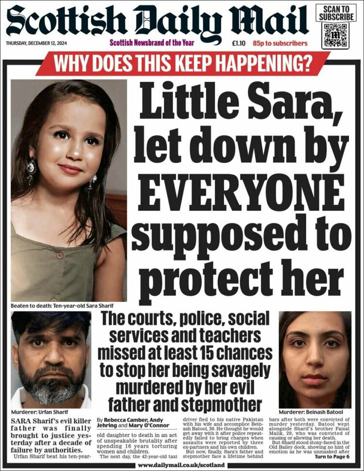 Portada de Scottish Daily Mail (United Kingdom)