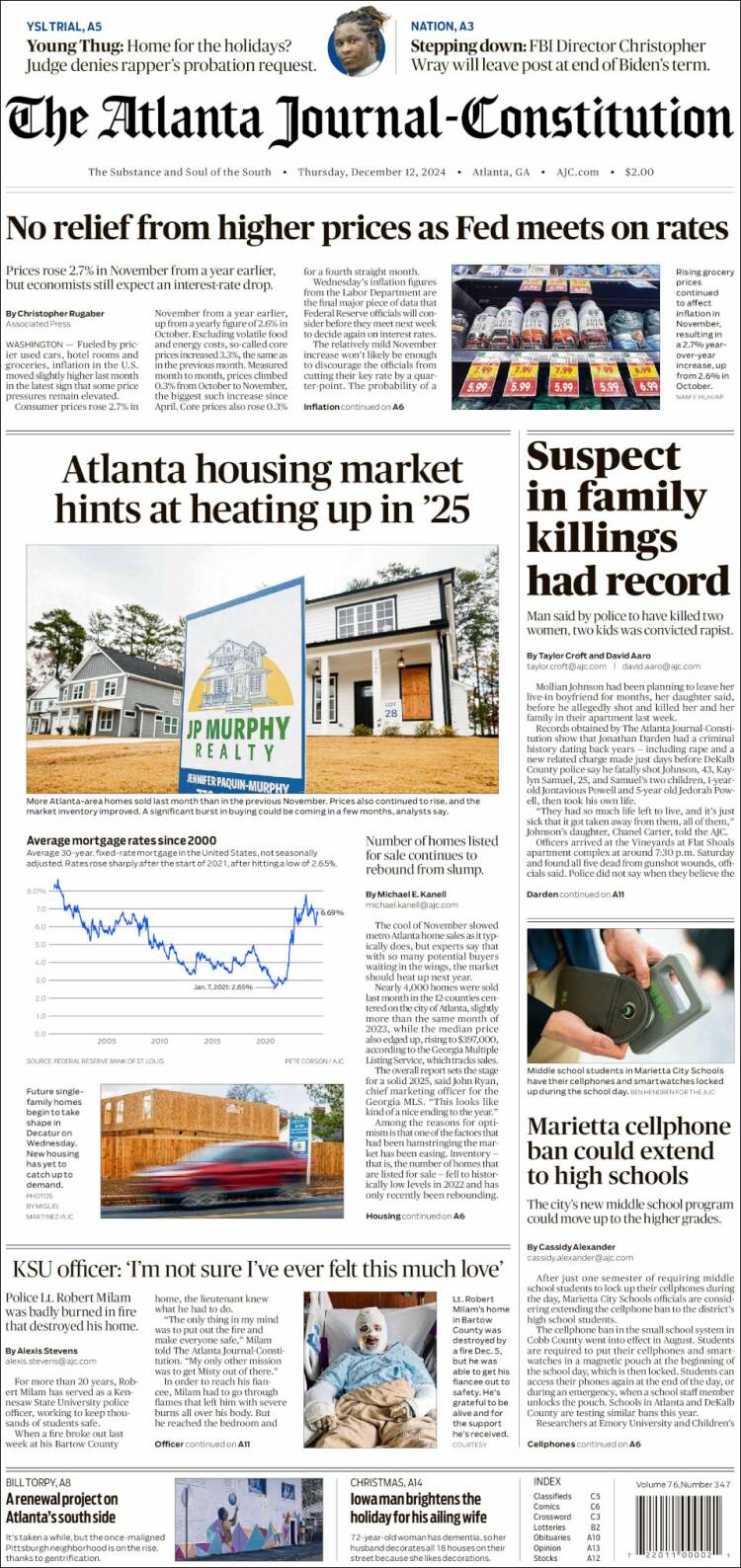 Portada de The Atlanta Journal-Constitution (USA)