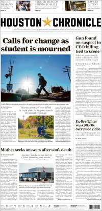 Portada de Houston Chronicle (USA)