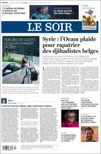 Portada de Le Soir (Bélgica)