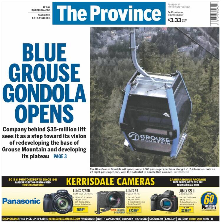 Portada de The Province (Canadá)