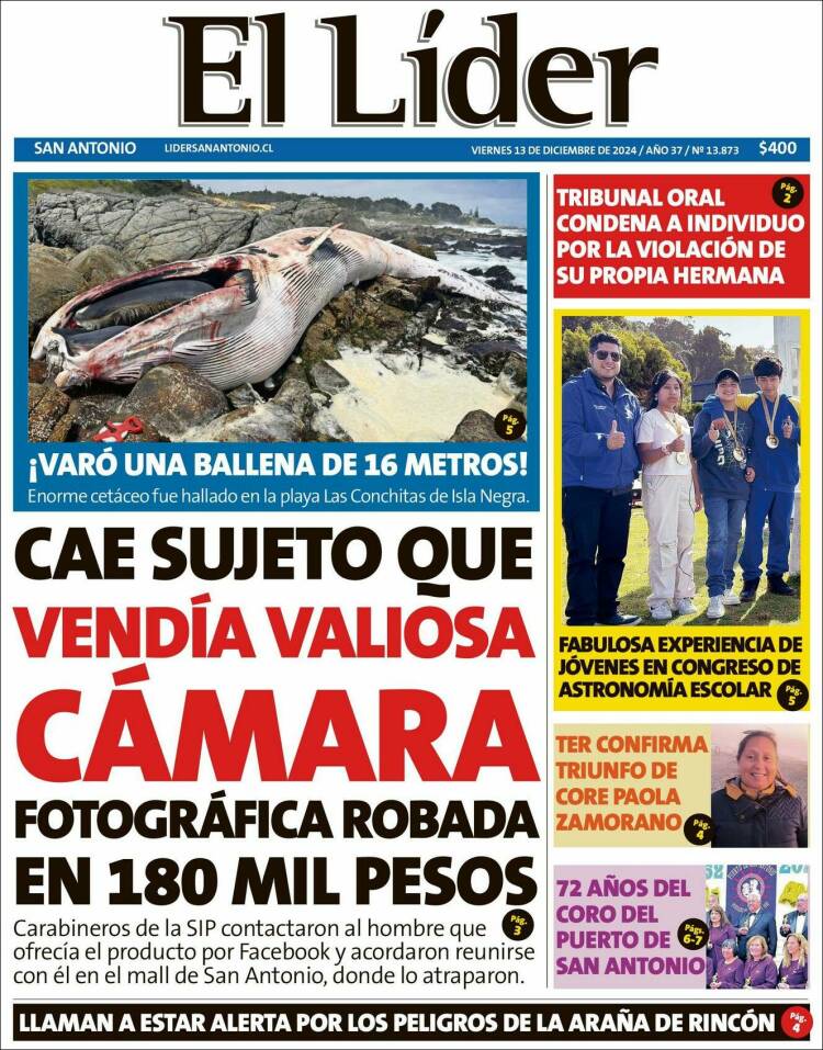 Portada de Lider de San Antonio (Chile)