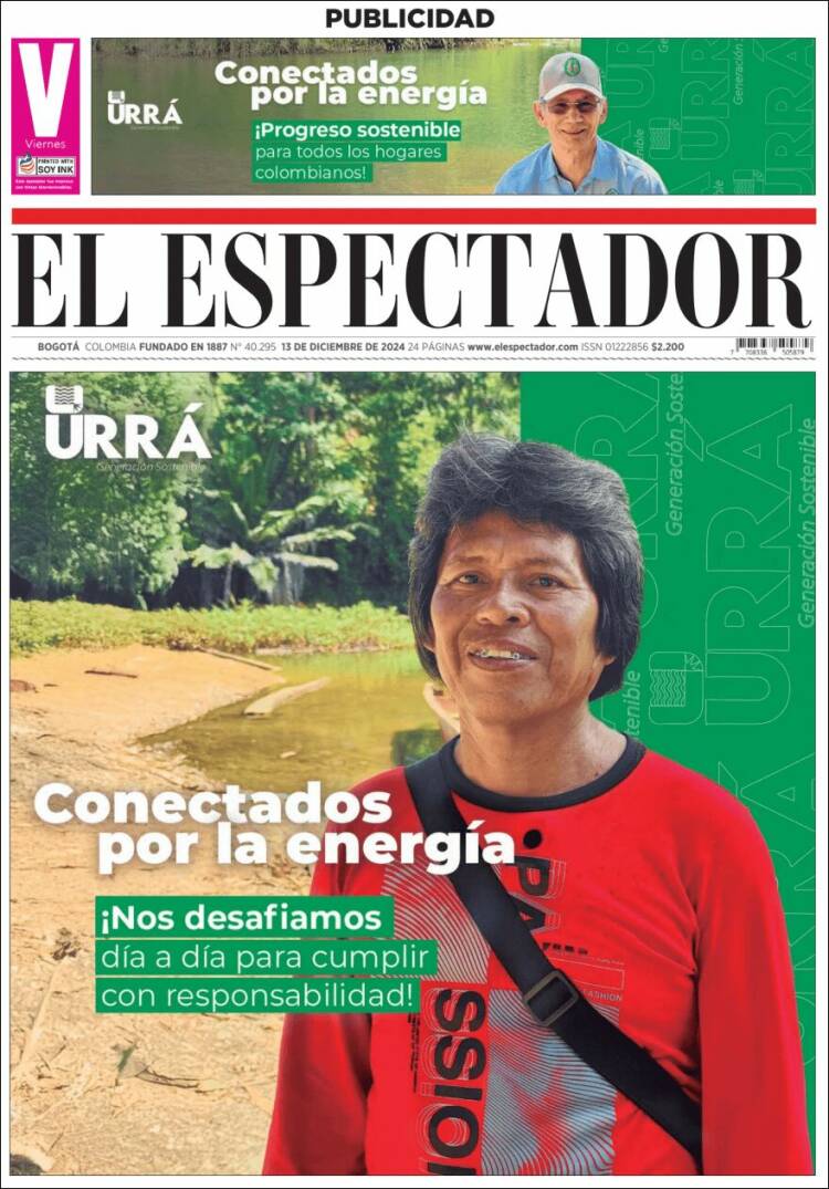 Portada de El Espectador (Colombia)