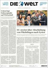 Portada de Die Welt (Alemania)