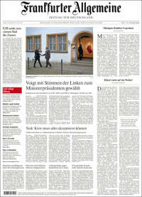 Portada de Frankfurter Allgemeine (Alemania)