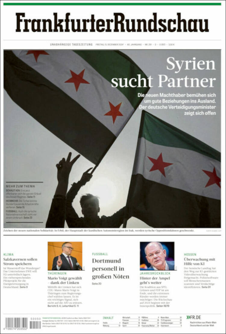 Portada de Frankfurter Rundschau (Germany)
