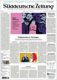 Portada de Sueddeutsche (Alemania)