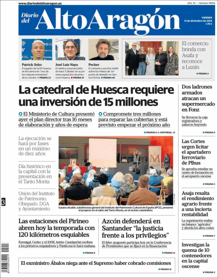 Portada de Diario del AltoAragón (España)