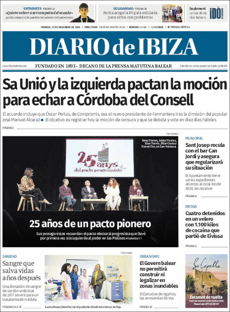 Portada de Diario de Ibiza (España)