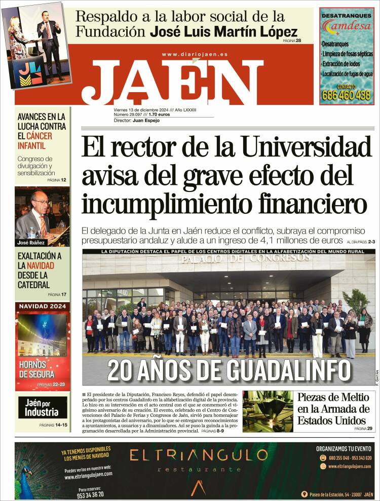 Portada de Diario Jaén (España)