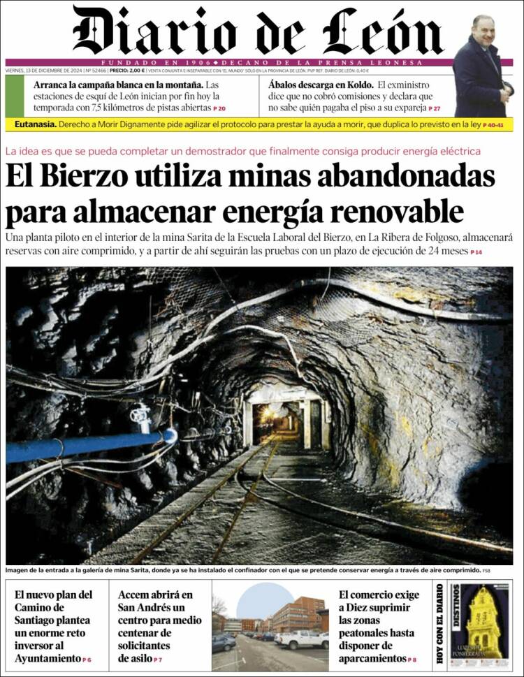 Portada de Diario de León (España)