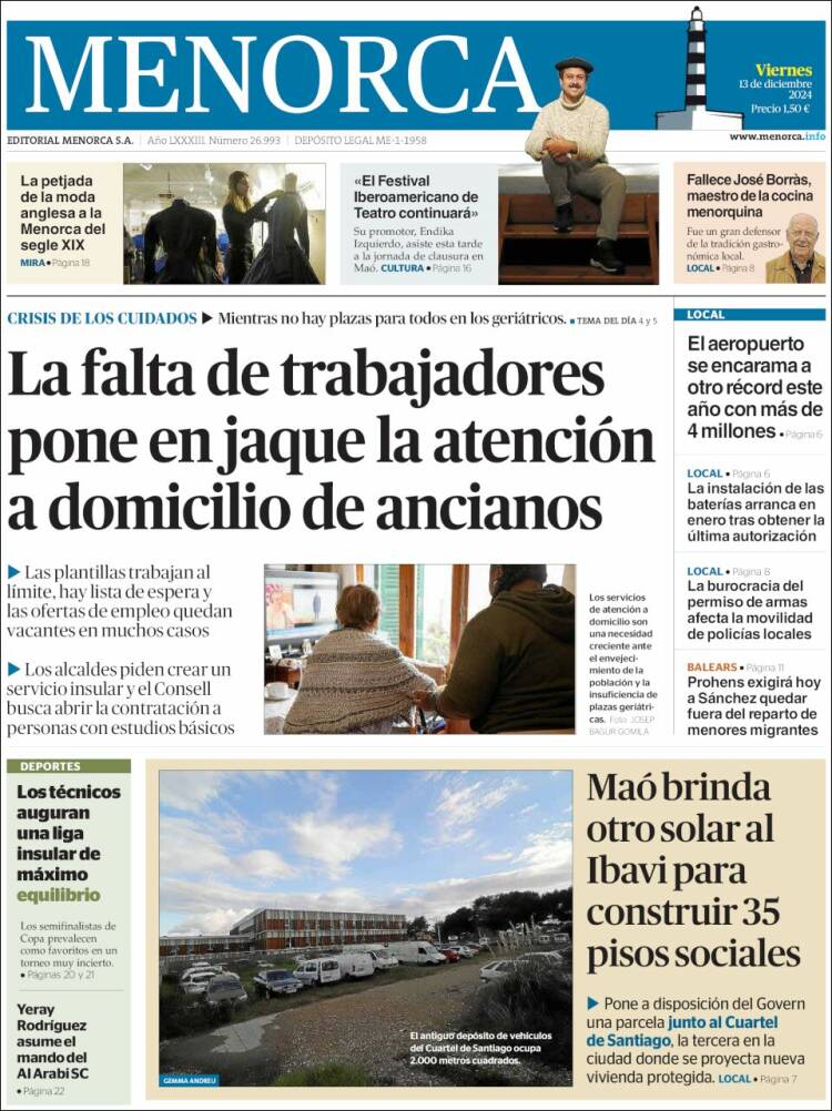 Portada de Menorca - Diario Insular (España)