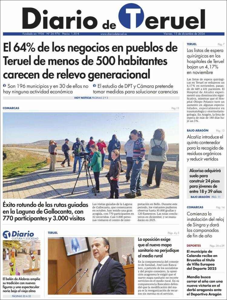 Portada de Diario de Teruel (España)