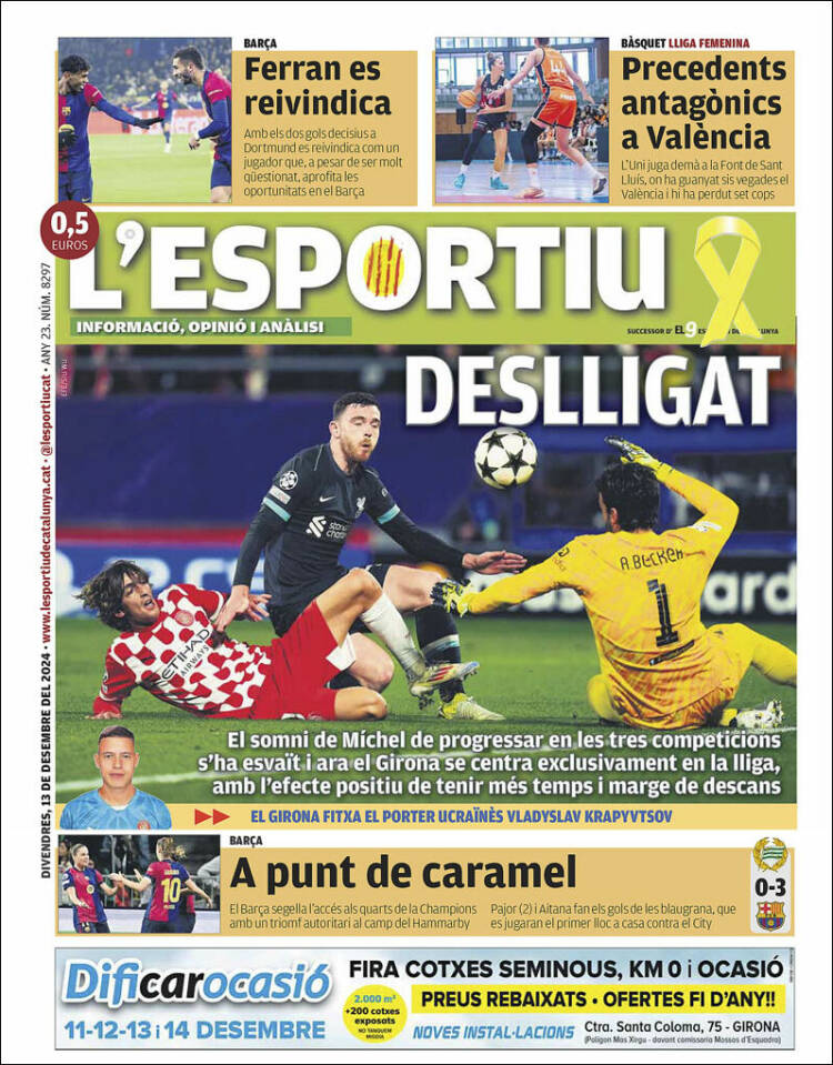 Portada de L'Esportiu : Girona (España)