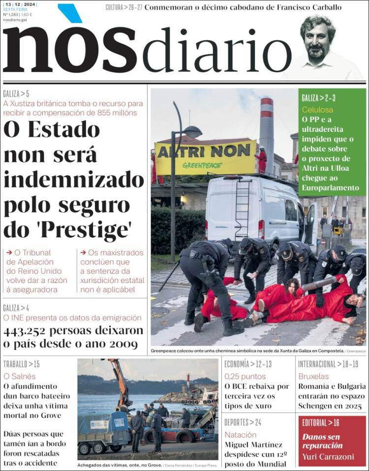 Portada de Nòs Diario (España)