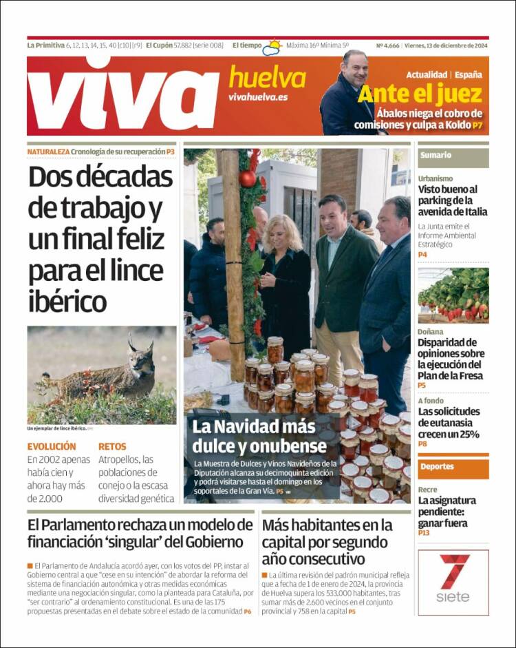 Portada de Viva Huelva (España)