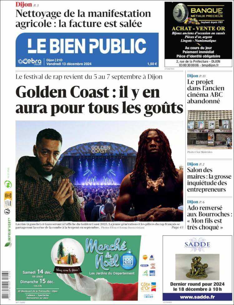 Portada de Le Bien Public (France)