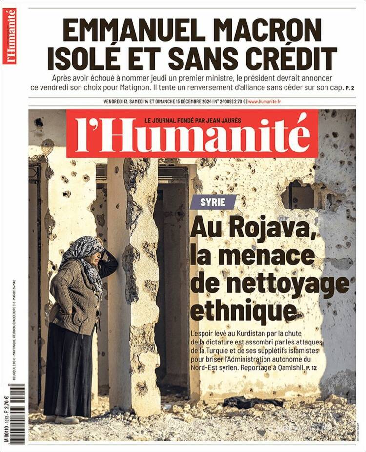 Portada de l'Humanite (France)
