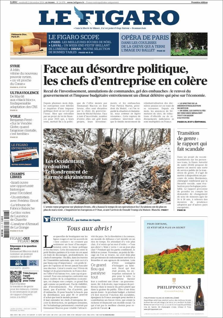 Portada de Le Figaro (France)