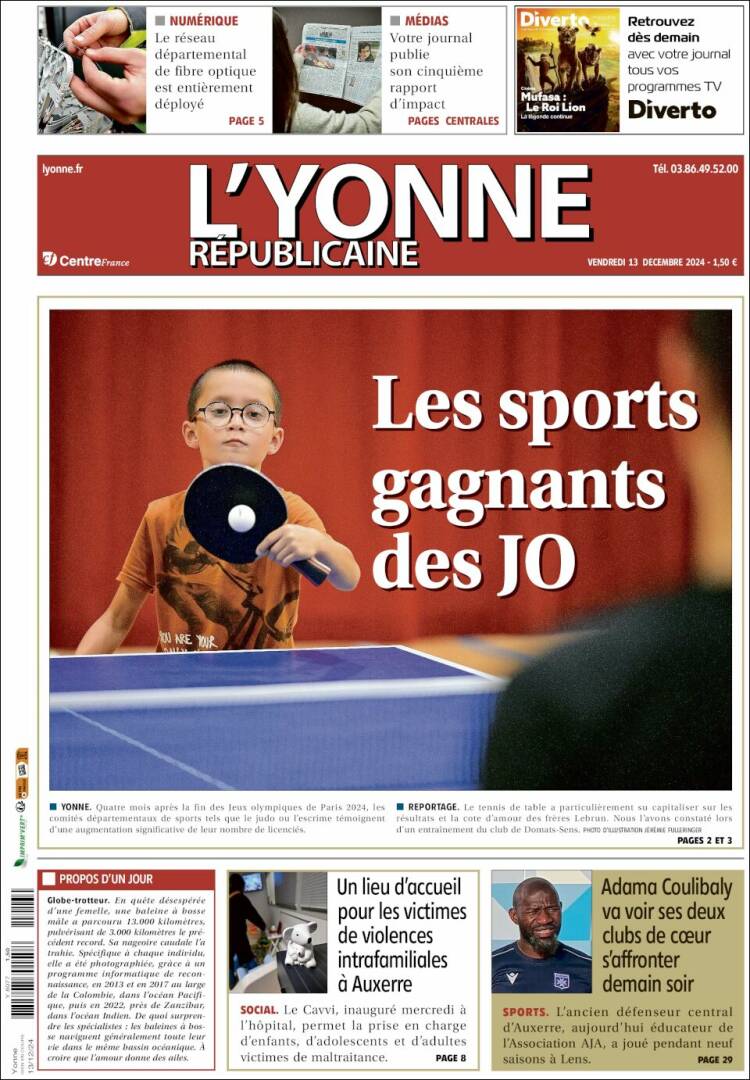 Portada de L'Yonne-Républicaine (Francia)